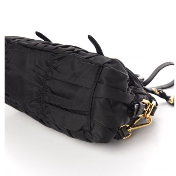 Authentic! PRADA Tessuto Gaufre Satchel Tote Crossbody Bag - Picture 7 of 9